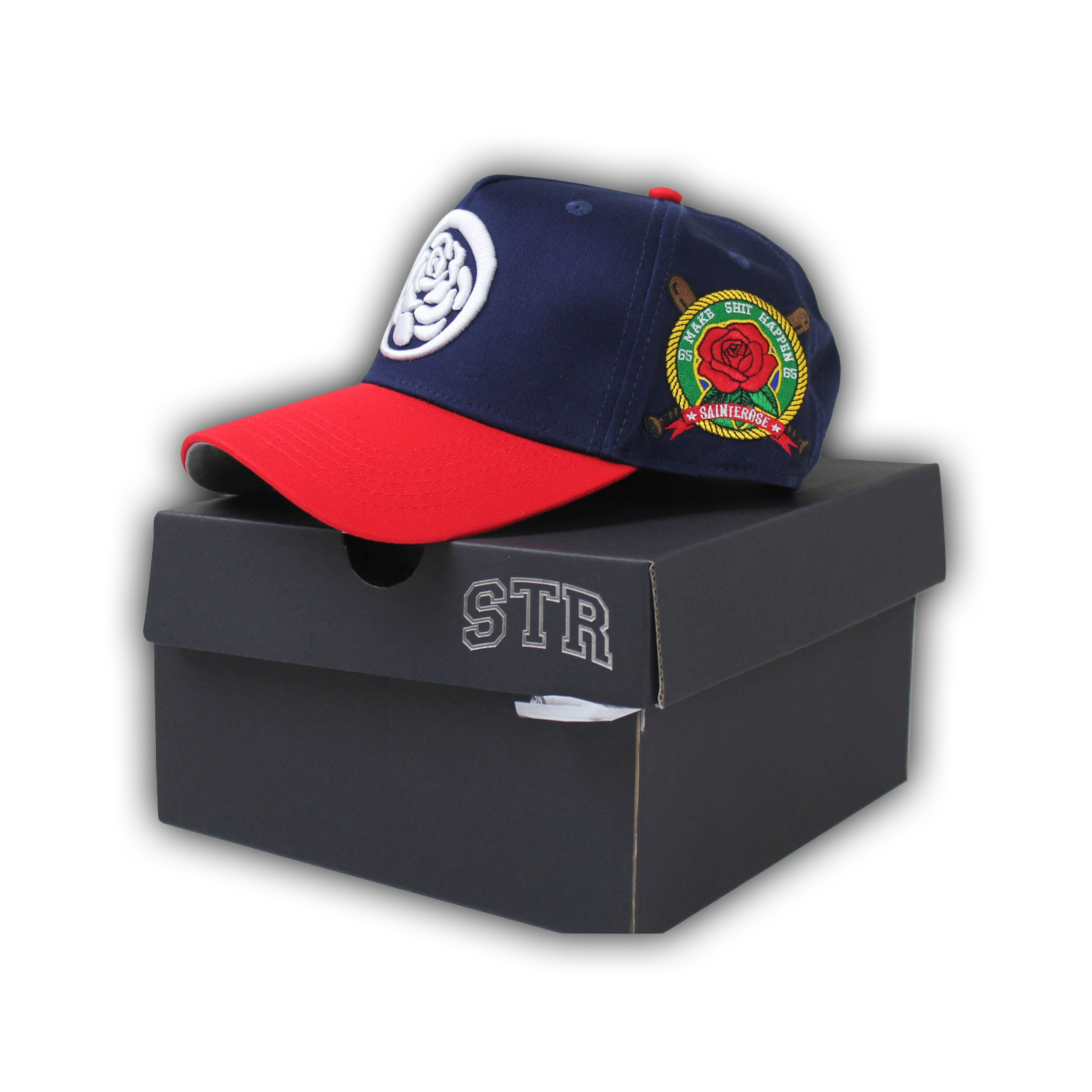 Navy & Red 'HomeRun' Logo Snapback Hat