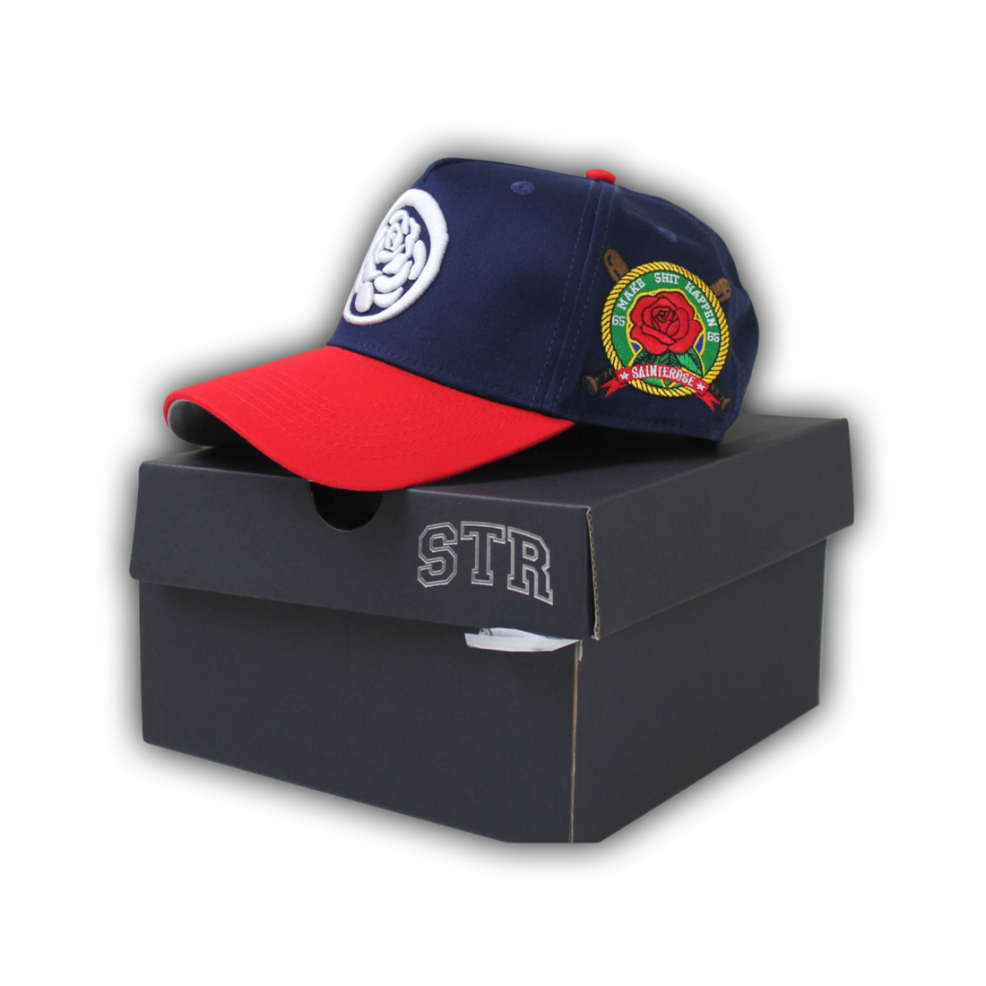Navy & Red 'HomeRun' Logo Snapback Hat