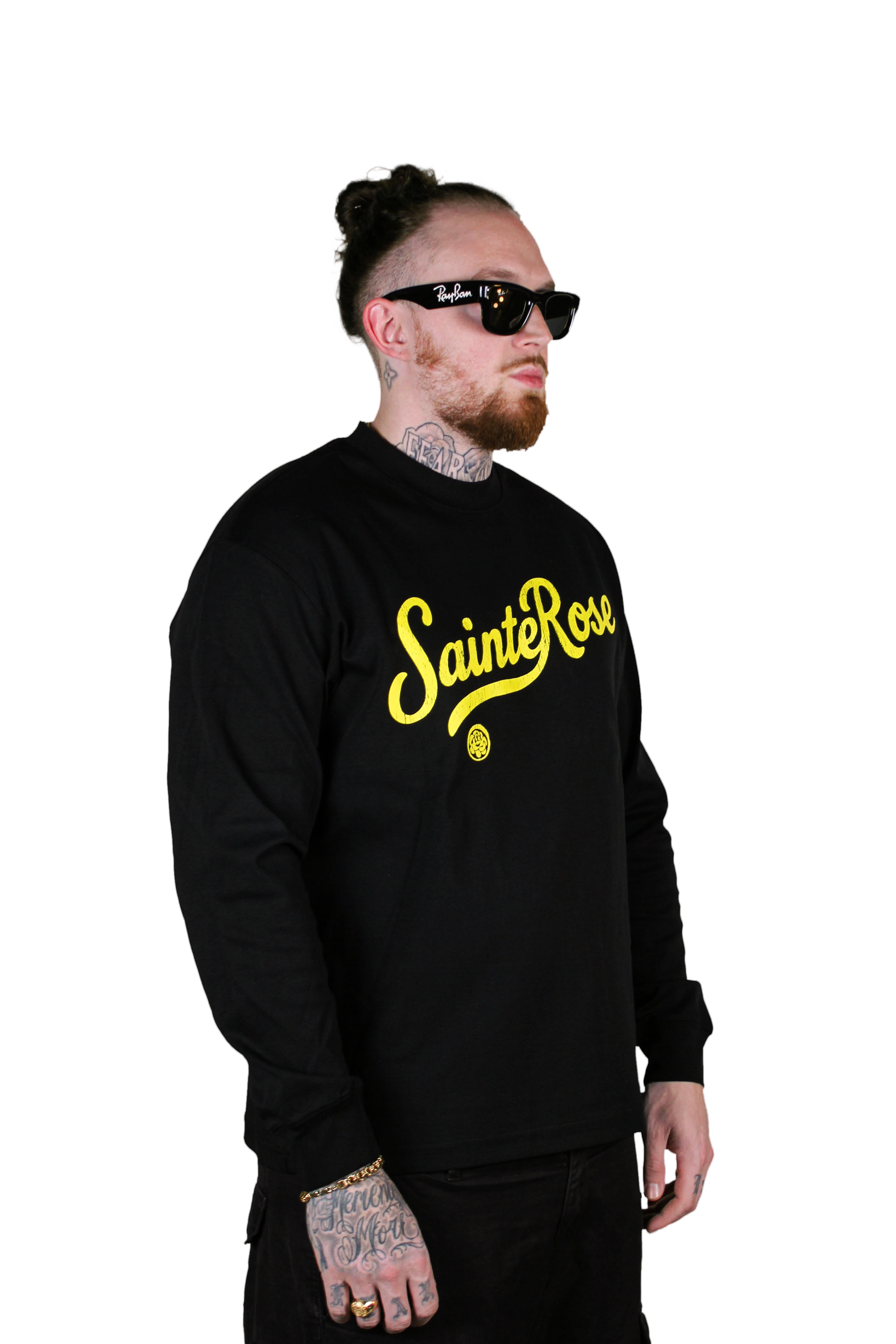 Black & Yellow 'Sainte Rose' Long Sleeve