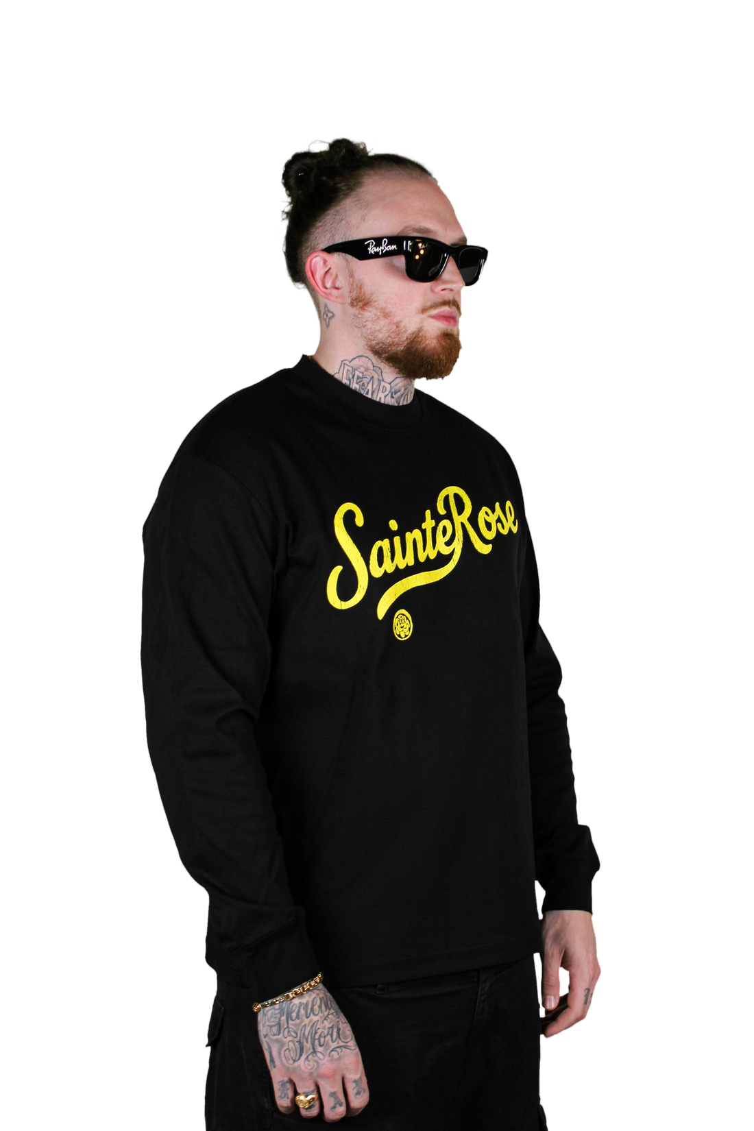Black & Yellow 'Sainte Rose' Long Sleeve