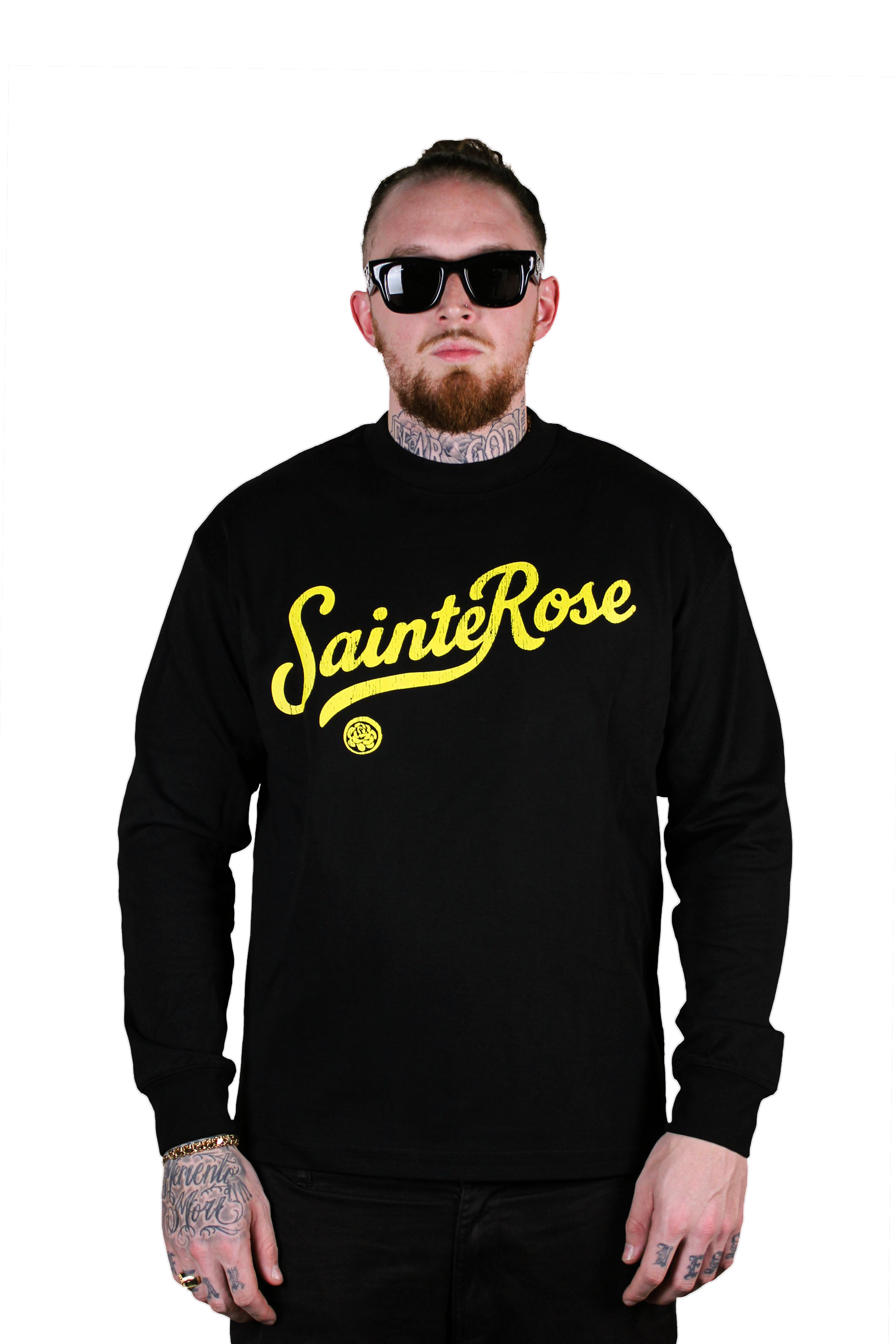 Black & Yellow 'Sainte Rose' Long Sleeve