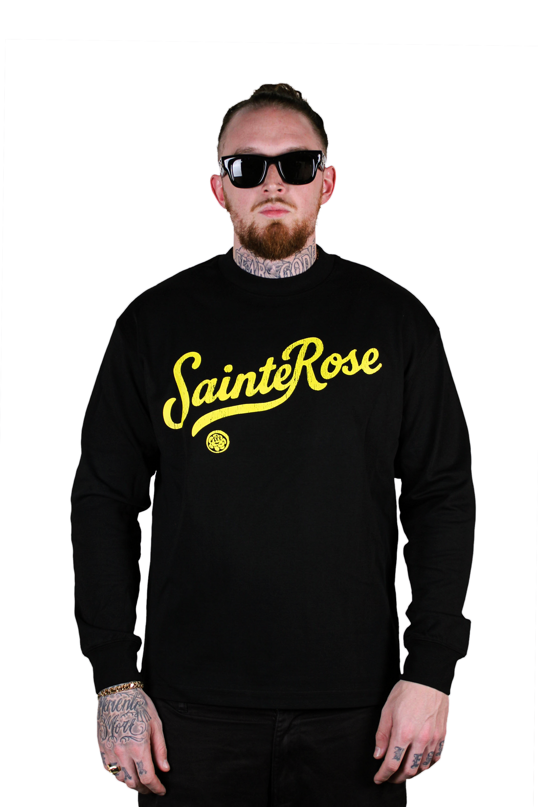 Black & Yellow 'Sainte Rose' Long Sleeve