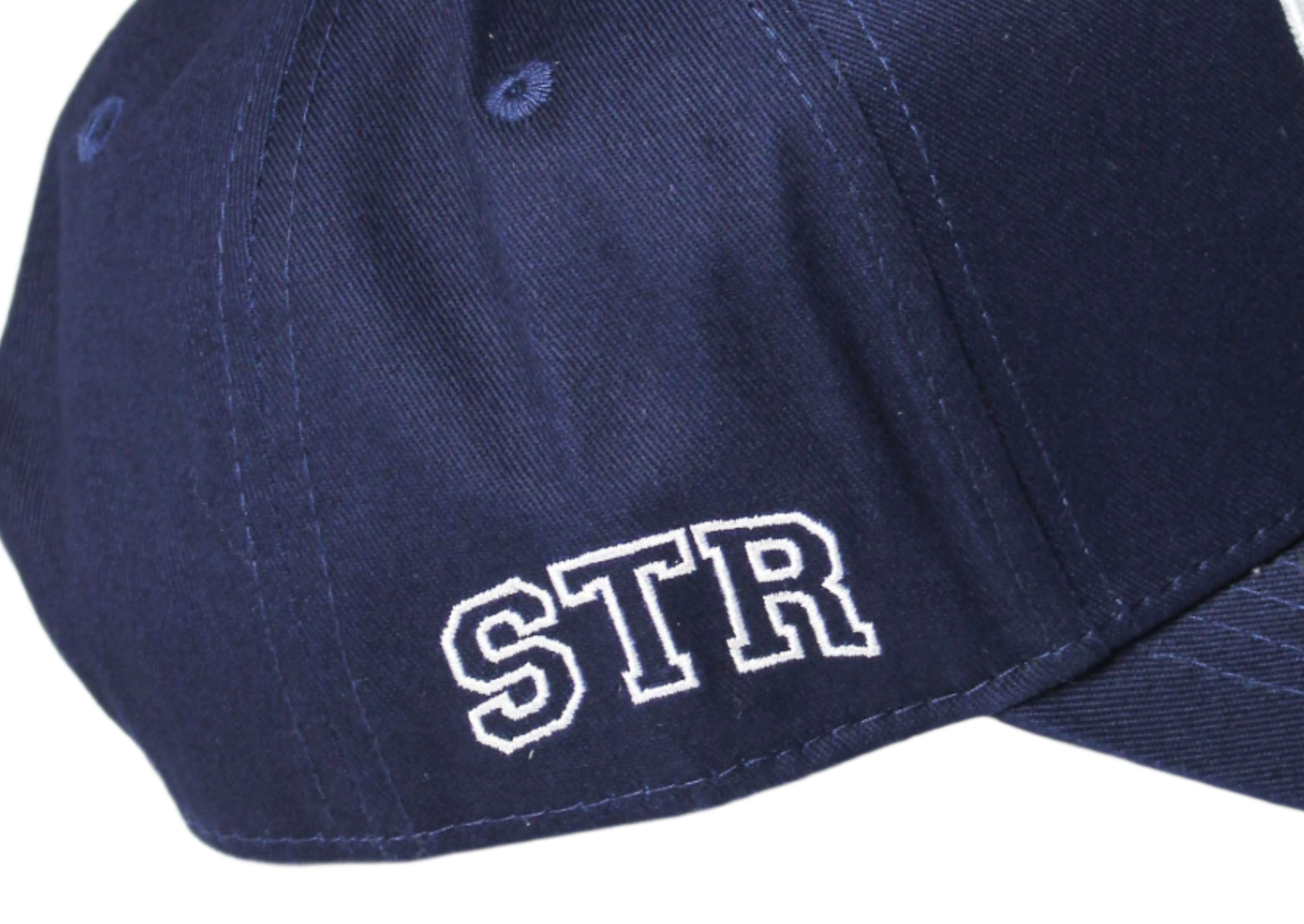 Navy 'Stamp' Logo Snapback Hat