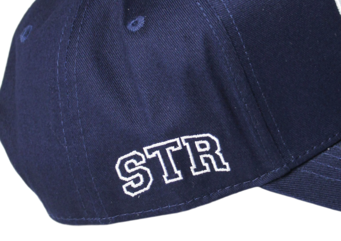 Navy 'Stamp' Logo Snapback Hat