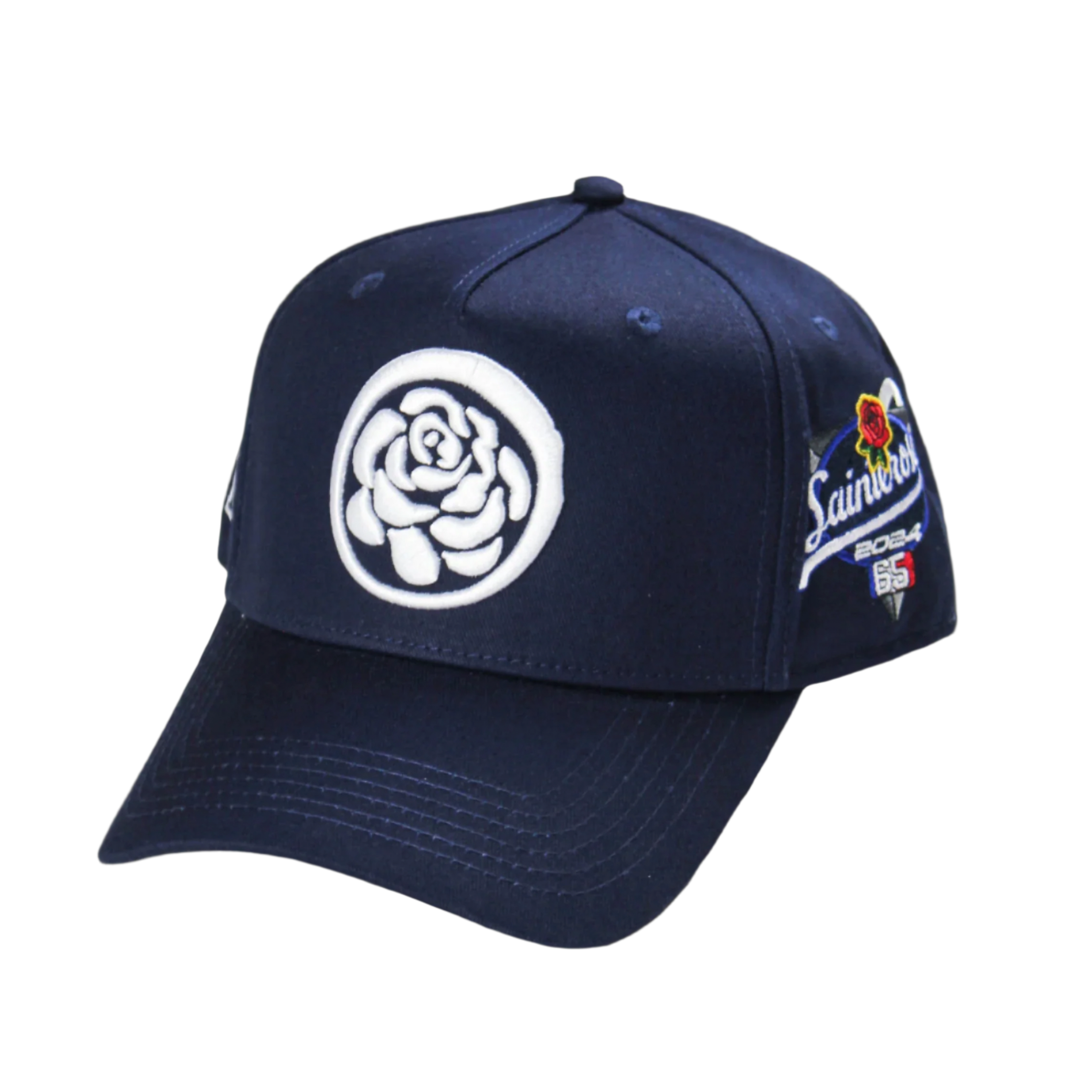 Navy 'Stamp' Logo Snapback Hat