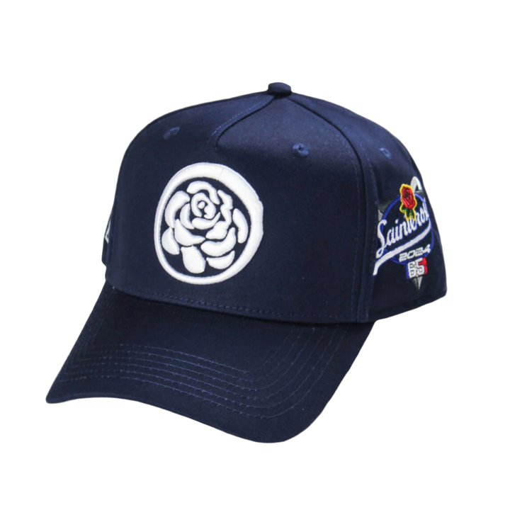 Navy 'Stamp' Logo Snapback Hat