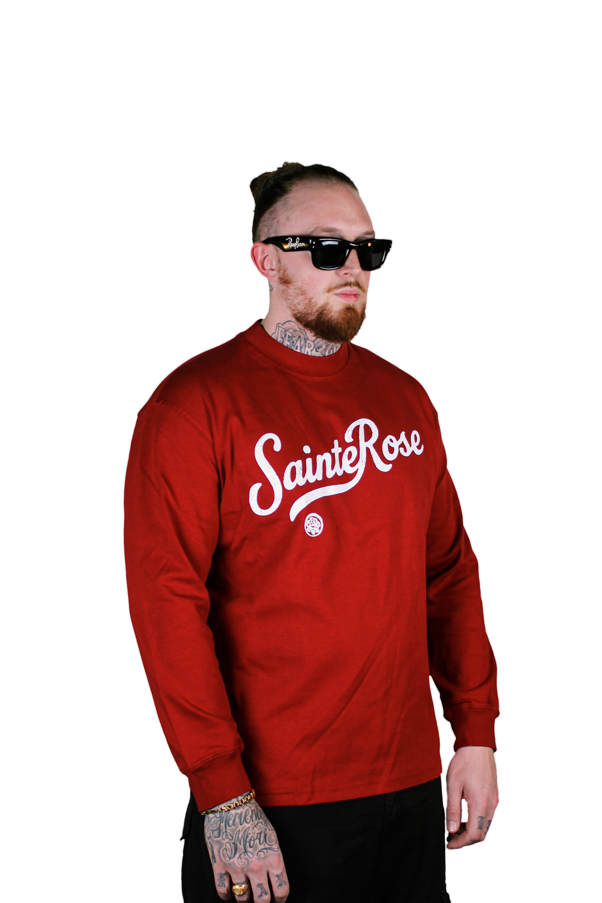 Red & White 'Sainte Rose' Long Sleeve