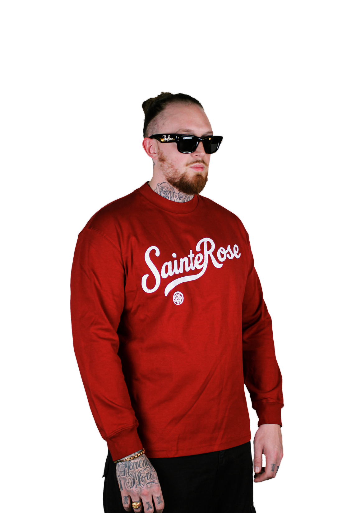 Red & White 'Sainte Rose' Long Sleeve