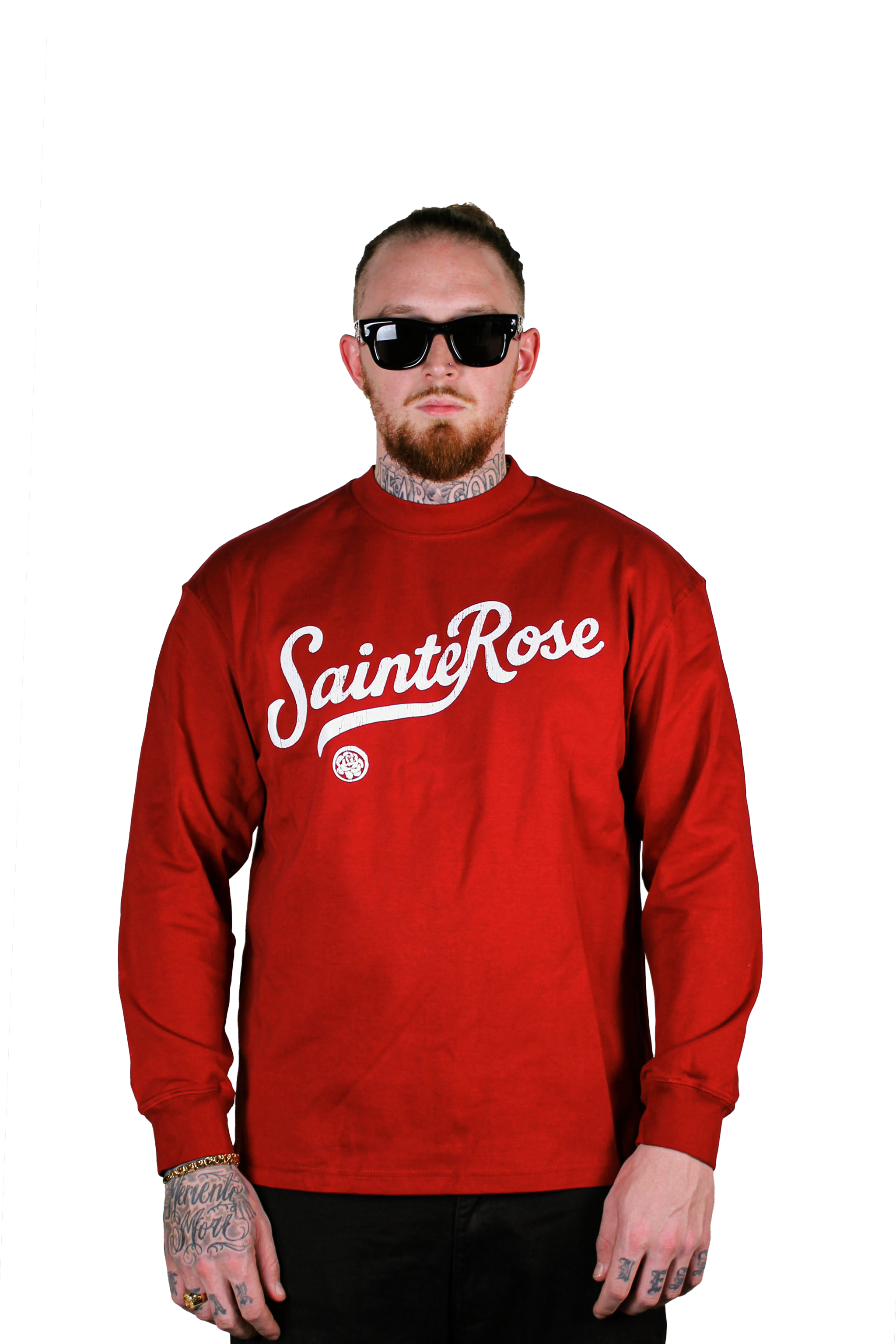 Red & White 'Sainte Rose' Long Sleeve