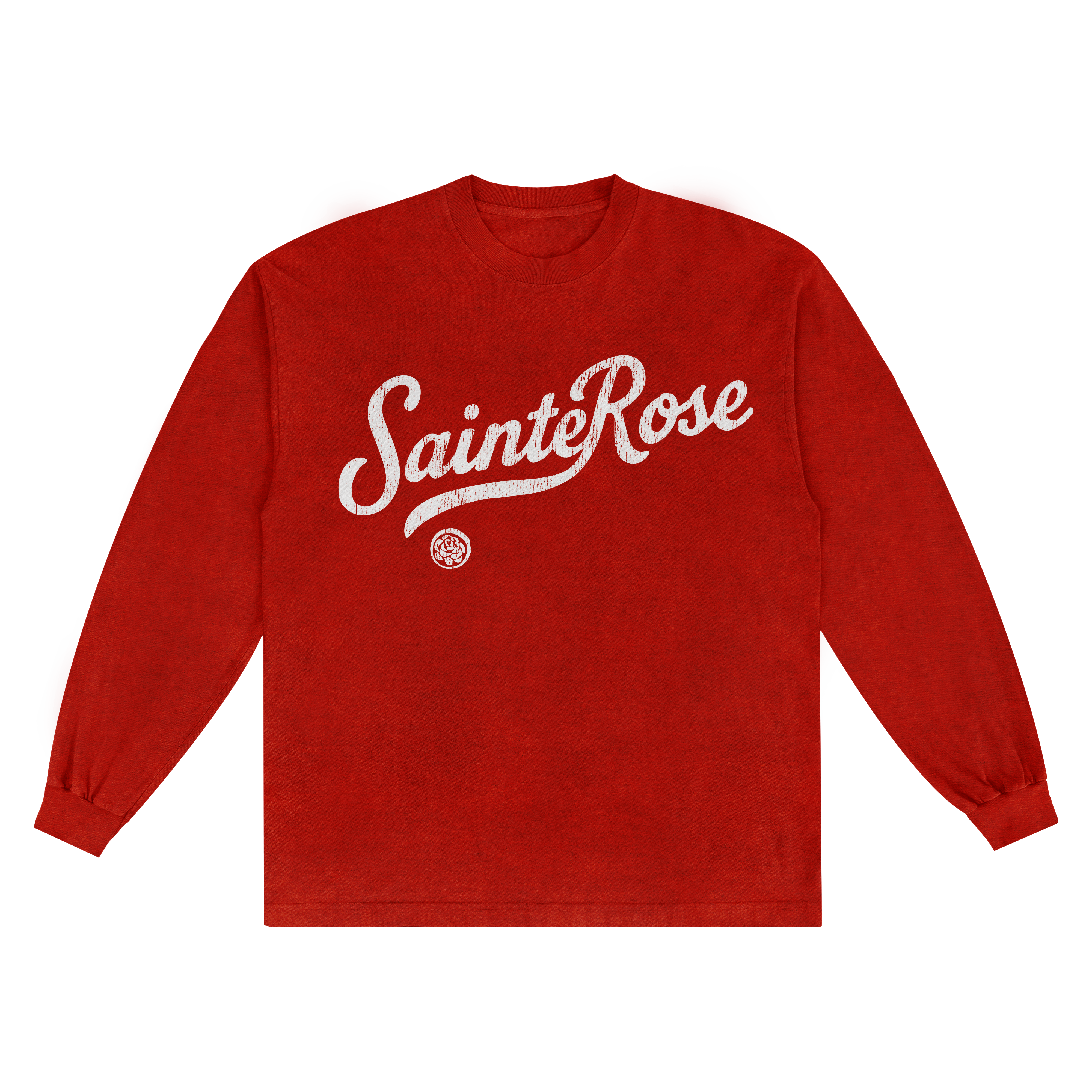 Red & White 'Sainte Rose' Long Sleeve