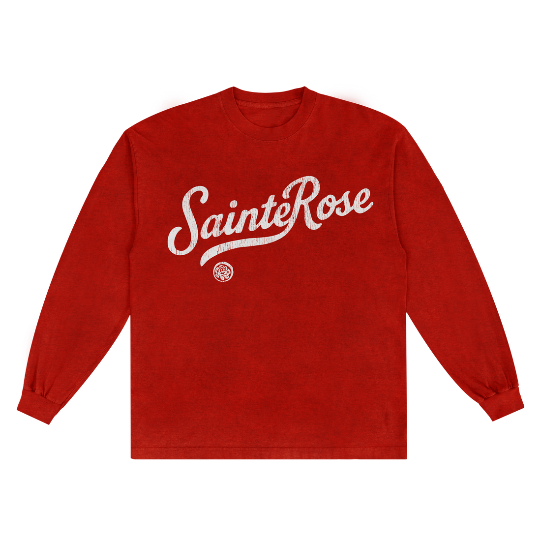 Red & White 'Sainte Rose' Long Sleeve