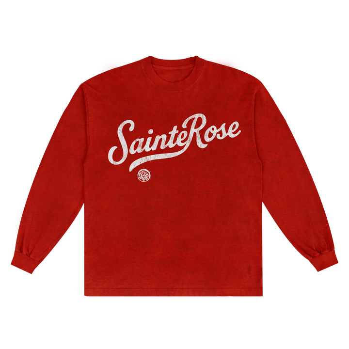 Red & White 'Sainte Rose' Long Sleeve