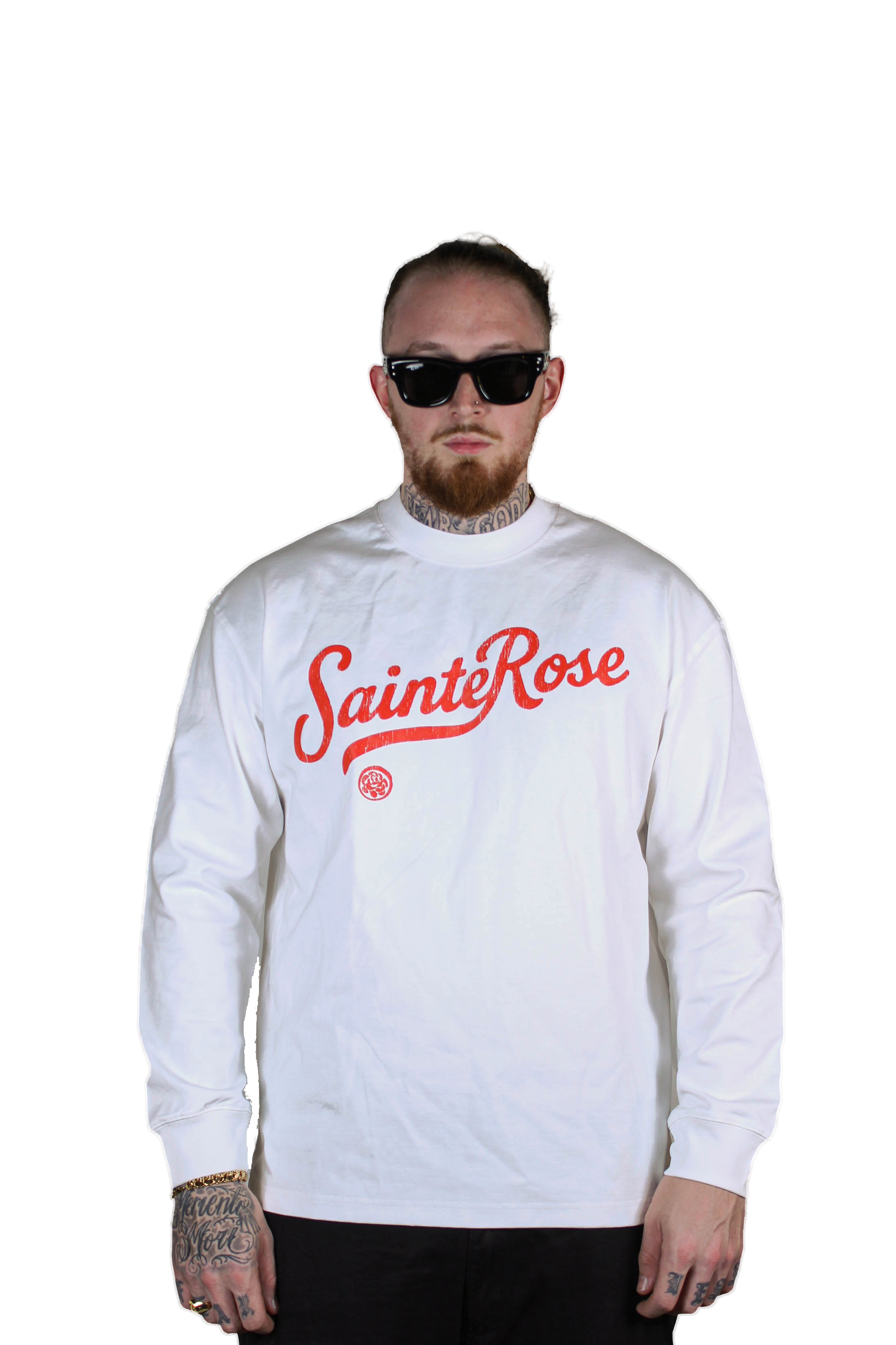 White & Red 'Sainte Rose' Long Sleeve