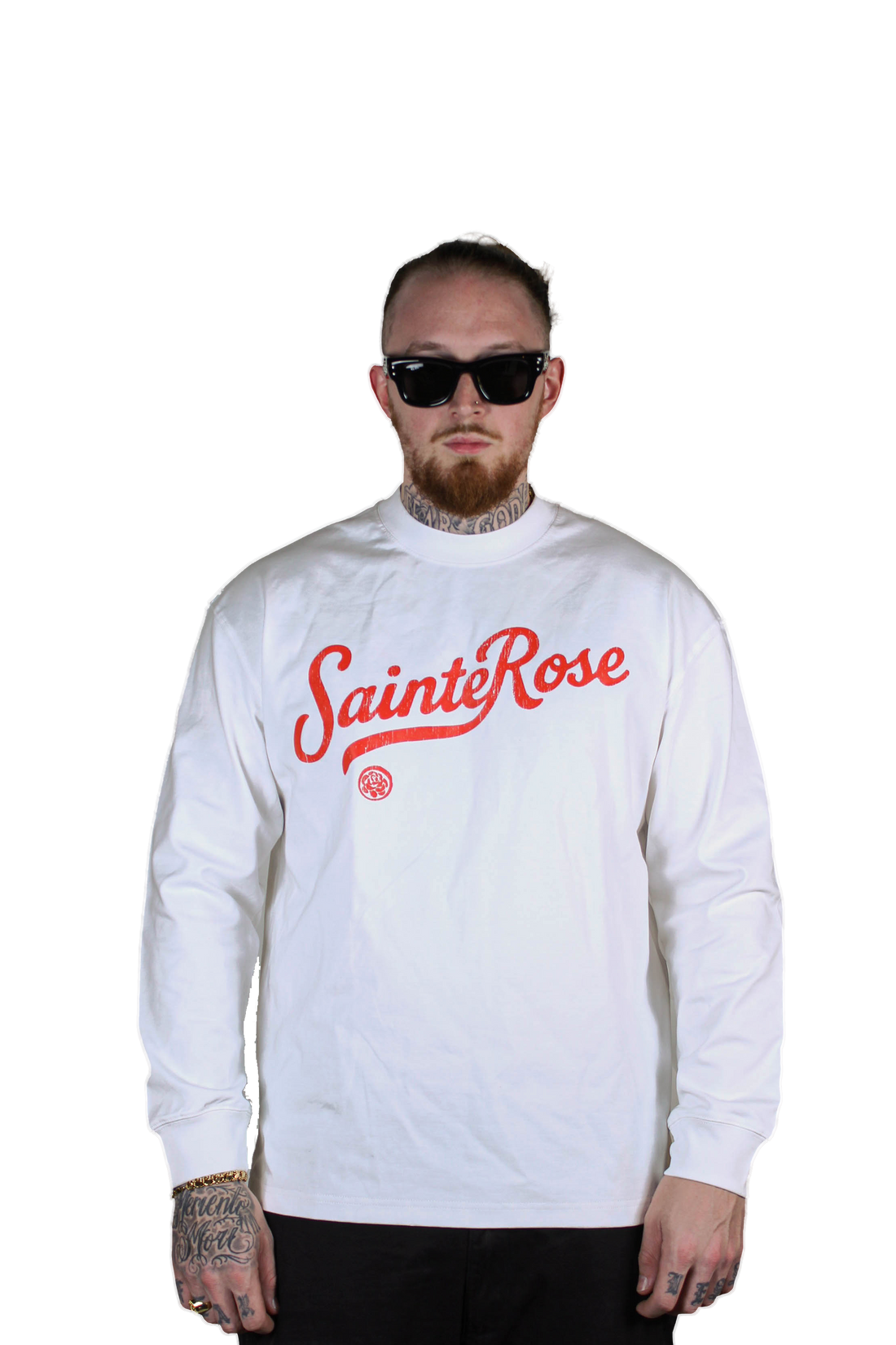 White & Red 'Sainte Rose' Long Sleeve