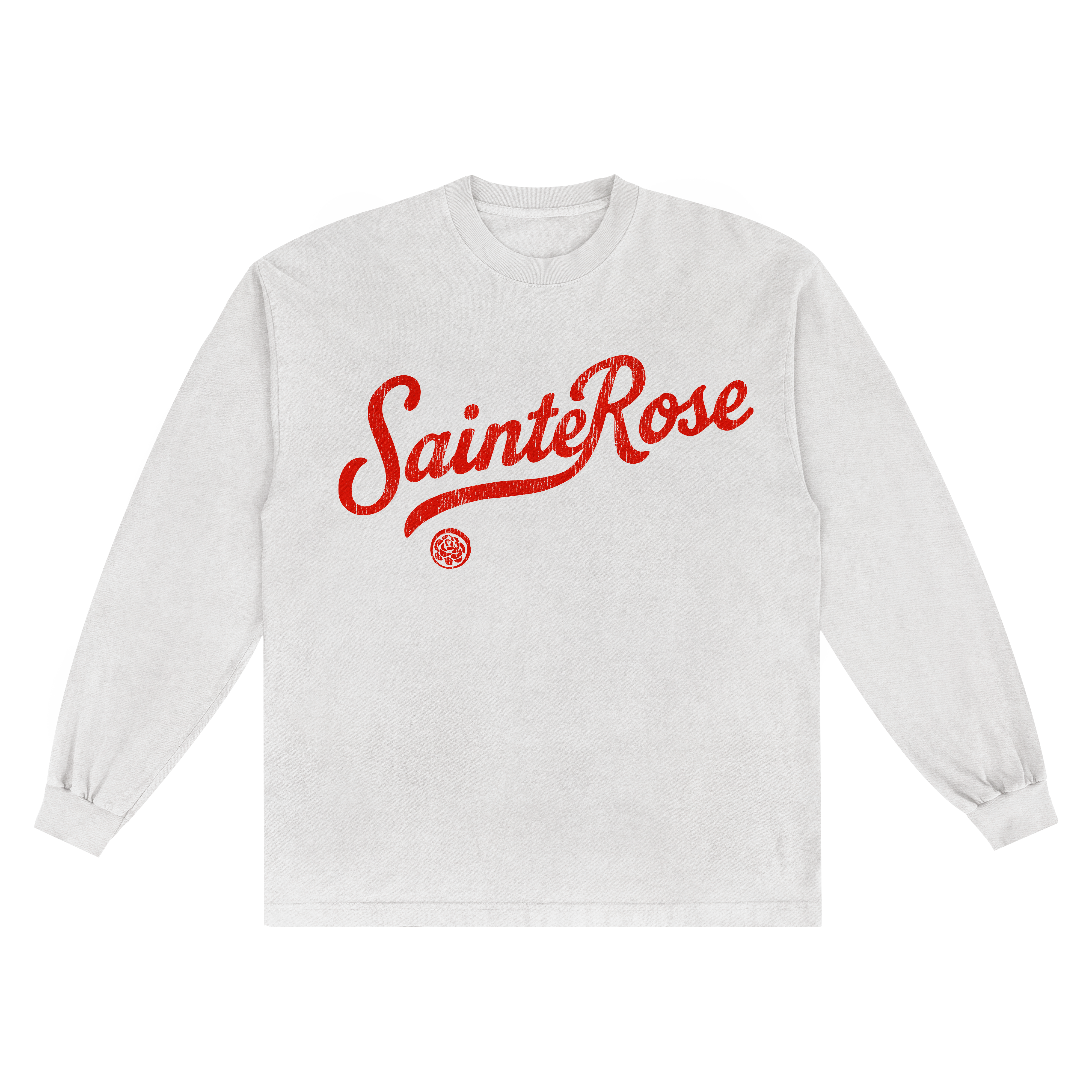 White & Red 'Sainte Rose' Long Sleeve