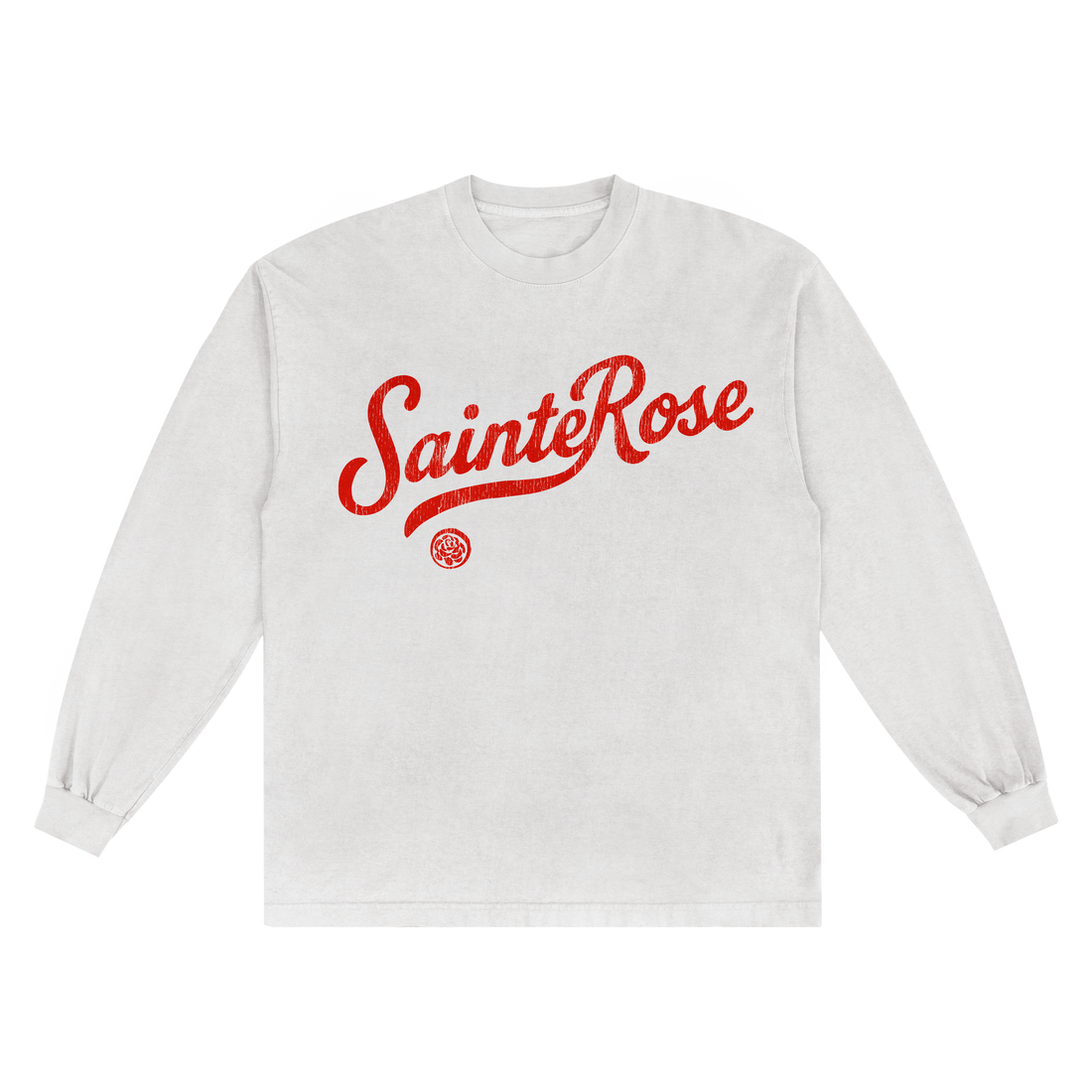 White & Red 'Sainte Rose' Long Sleeve