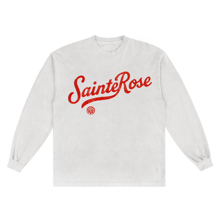 White & Red 'Sainte Rose' Long Sleeve