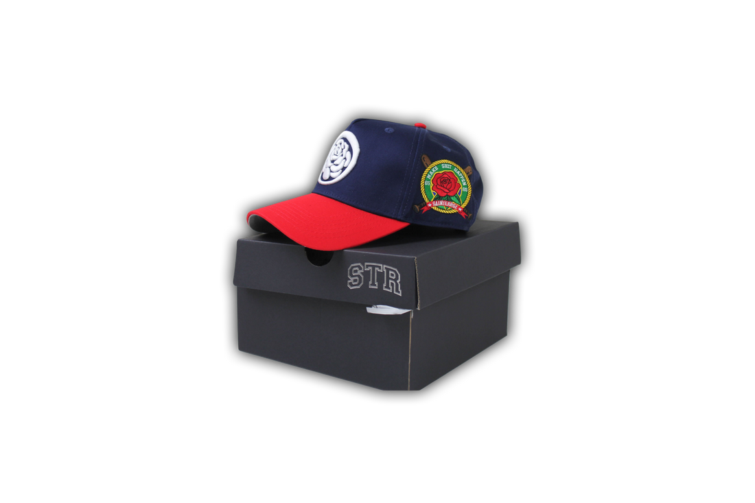 Navy & Red 'HomeRun' Logo Snapback Hat
