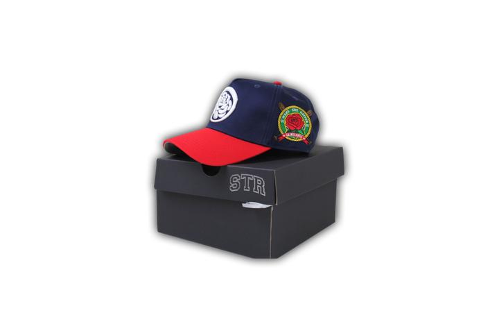Navy & Red 'HomeRun' Logo Snapback Hat