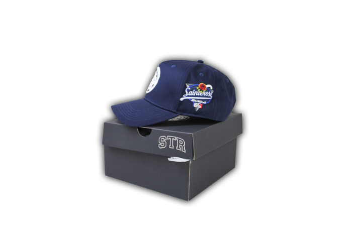 Navy 'Stamp' Logo Snapback Hat